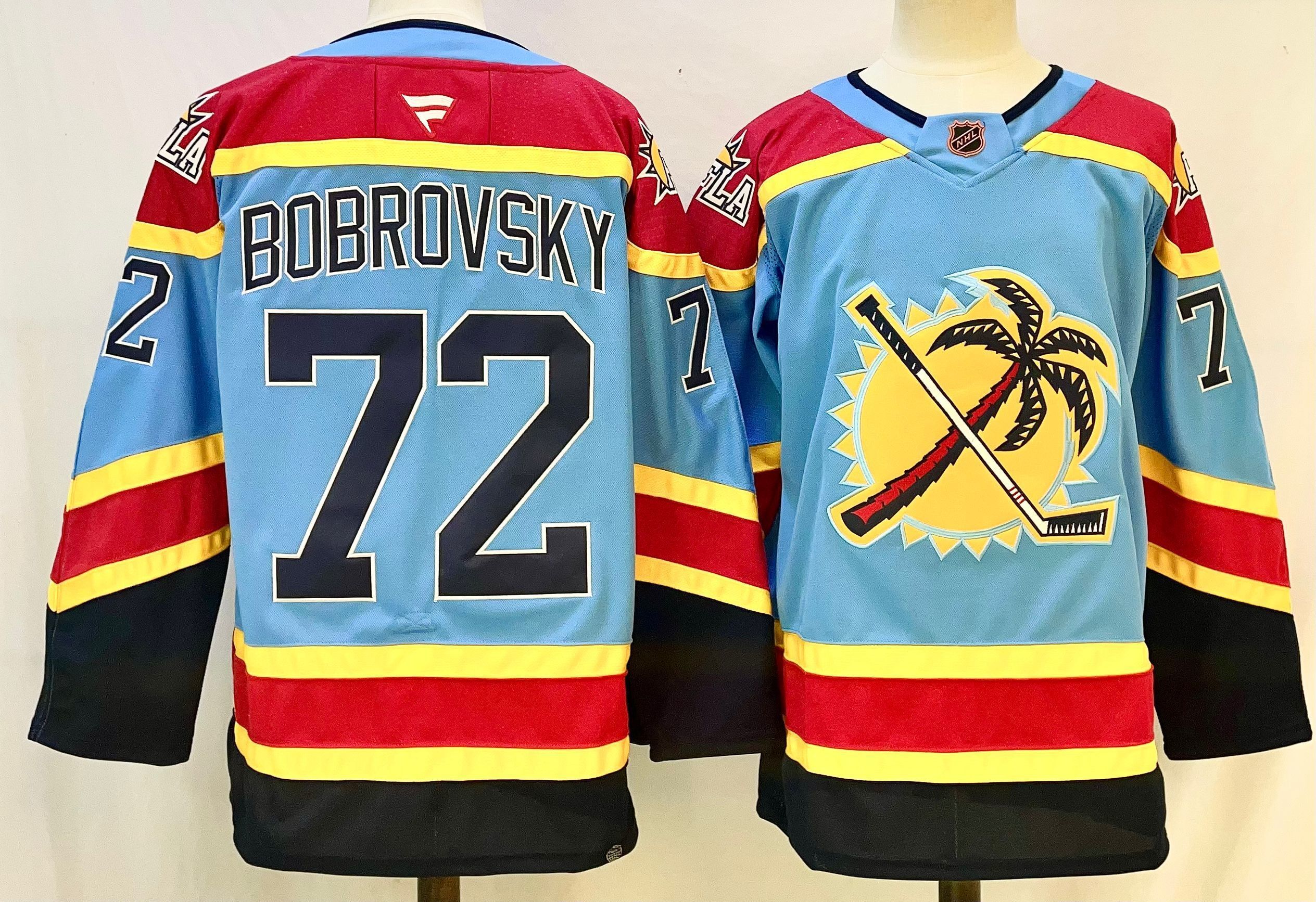 Men Florida Panthers #72 Bobrovsky Light Blue 2026 Adidias NHL Jersey style 001->florida panthers->NHL Jersey